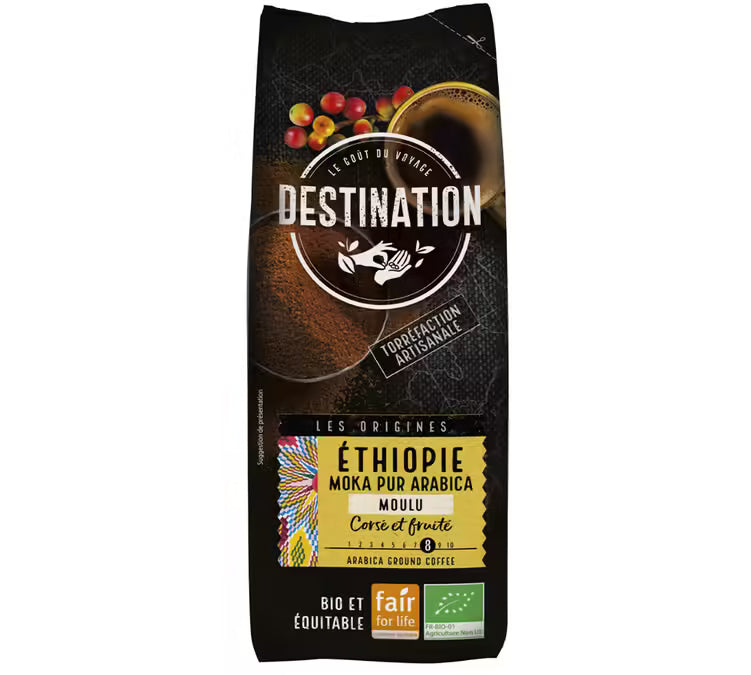 500 g - gemahlener Kaffee - Moka Äthiopien Bio - DESTINATION