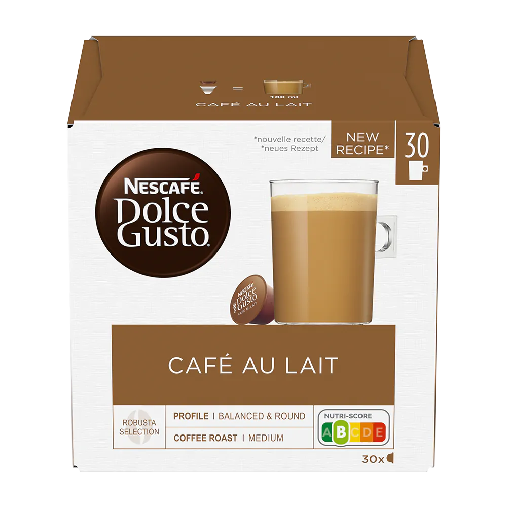 Nescafé Café Au Lait 30 Kapseln für Nescafé Dolce Gusto