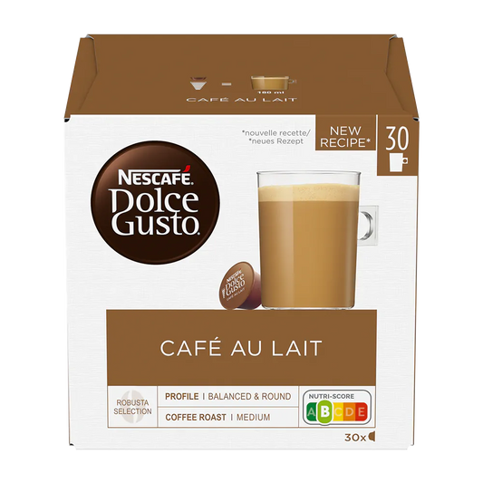 Nescafé Café Au Lait 30 capsules for Nescafé Dolce Gusto