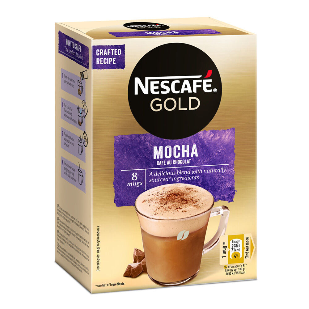 Nescafé Mocha Café Au Chocolat 8 bags of instant coffee