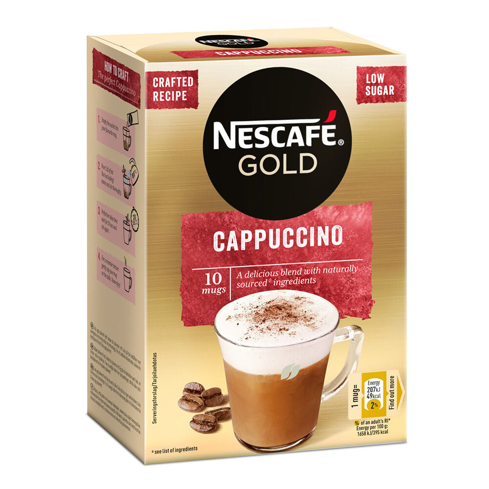 Nescafé Cappuccino 10 bags of instant coffee