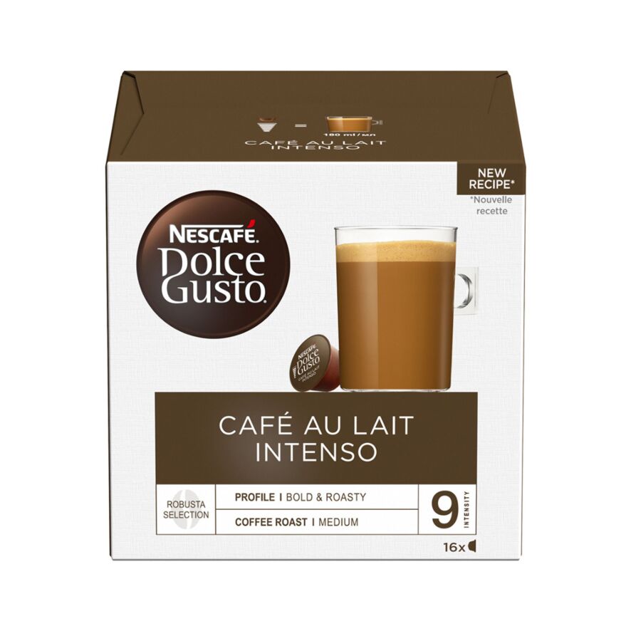 Nescafé Café au Lait Intenso 16 Kapseln für Nescafé Dolce Gusto