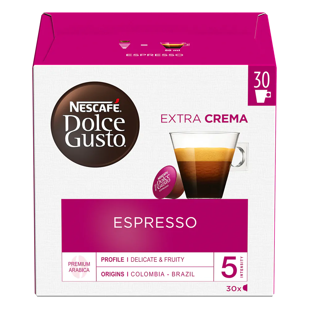 Nescafé Espresso 30 Kapseln für Nescafé Dolce Gusto