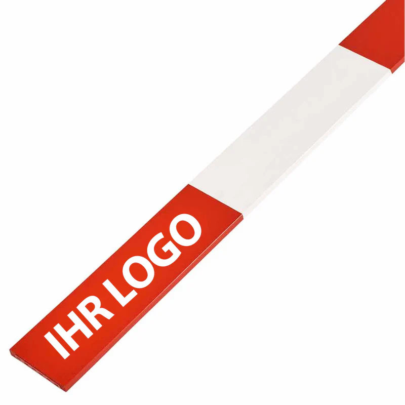 Absperrlatten mit R2-Reflektoren | 400 cm | Kiefernholz | mit Krallfix