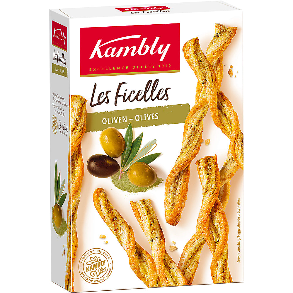 🫒 Kambly Les Ficelles Oliven – Schweizer Apérogebäck