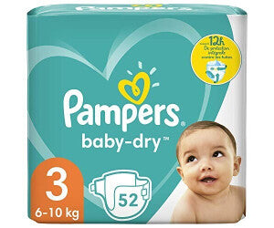 Pampers Baby-Dry Midi size 3, 6-10 kg 52 pieces
