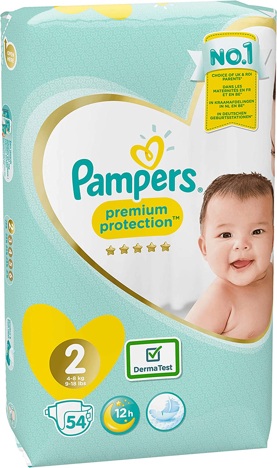 Pampers Premium Protection Mini Grösse 2, 4-8 kg 54 Stück