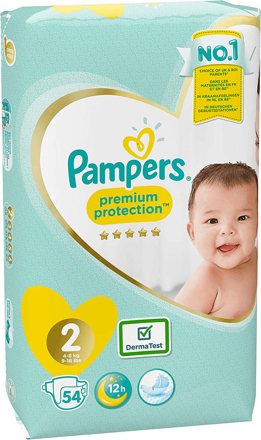 Pampers Premium Protection Mini taille 2, 4-8 kg 54 pièces