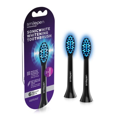 Smilepen Sonicwhite 2 x sonic toothbrush replacement head 6 LED