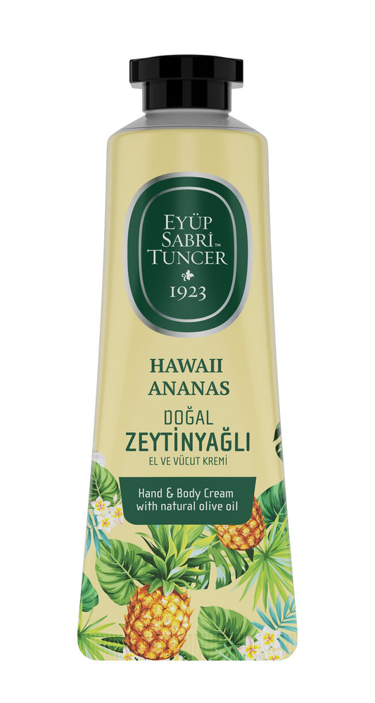 Eyüp Sabri Tuncer Hawaii Crème pour les mains et le corps à l'huile d'olive naturelle, 50 ml