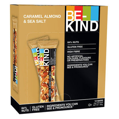 Be-Kind Caramel Almond & Sea Salt, 12 x 40 g