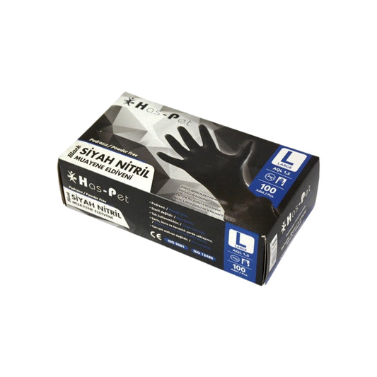 Has-Pet disposable gloves nitrile black size L