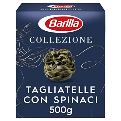 Barilla Hartweizen Pasta Collezione Tagliatelle con Spinaci, 500g