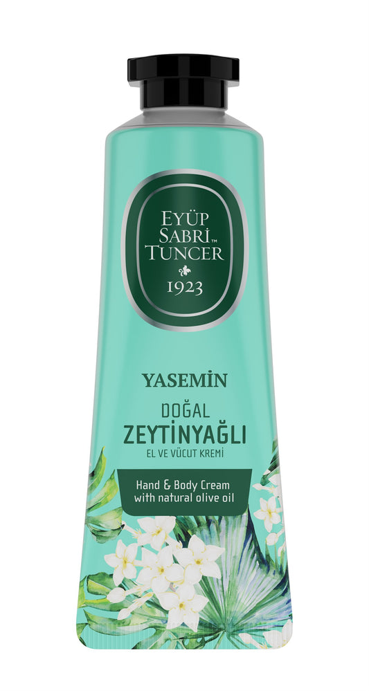 Eyüp Sabri Tuncer Crème pour les mains et le corps à l'huile d'olive naturelle au jasmin, 50 ml