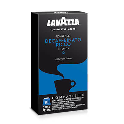 Lavazza Koffeinfrei Ricco Espresso 10 Kapseln für Nespresso®