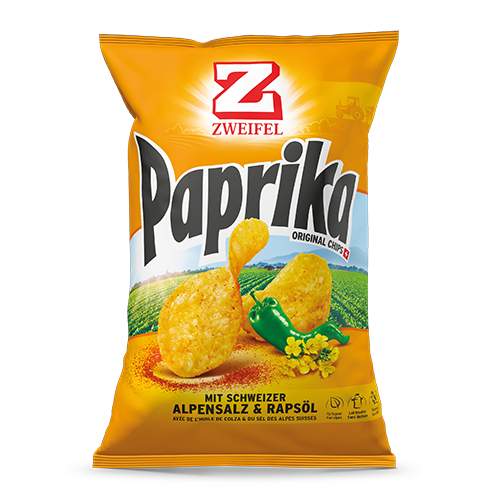 Chips Zweifel, poivrons, 280 g
