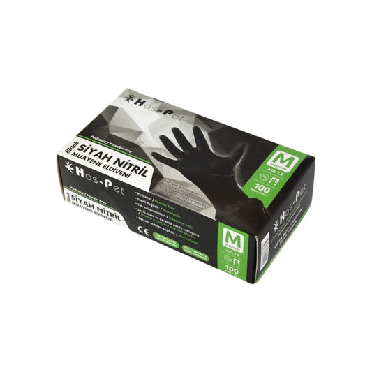 Has-Pet disposable gloves nitrile black size M